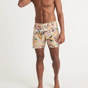 Marine Layer Coronado Board Shorts in Vintage Floral Print